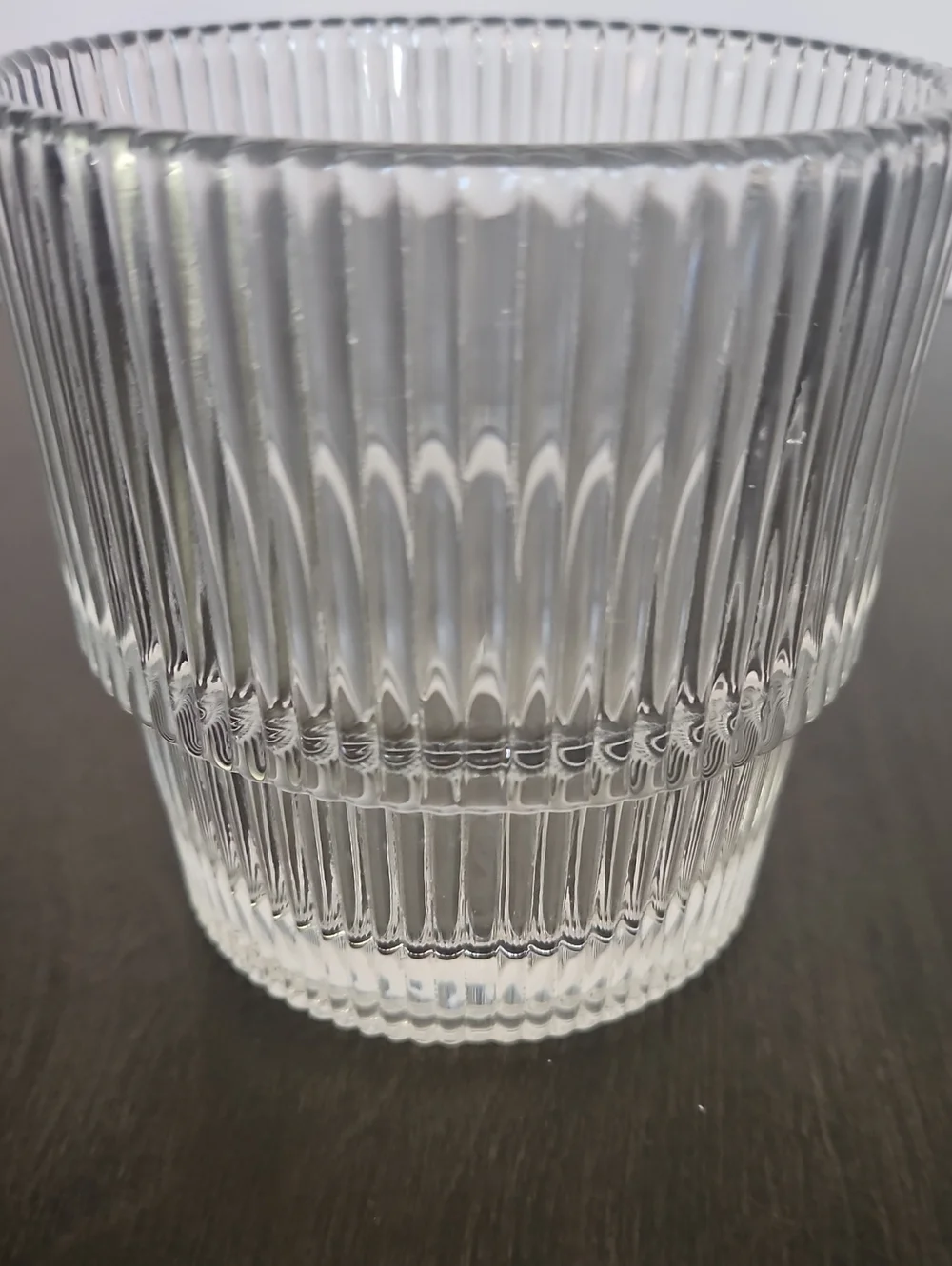 Crate&Barrel Set Of 2 Atwell 11-Oz. Stackable Ribbed Double Old Fashioned Glass
